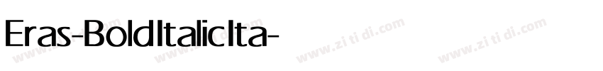 Eras-Bold Italic Ita字体转换